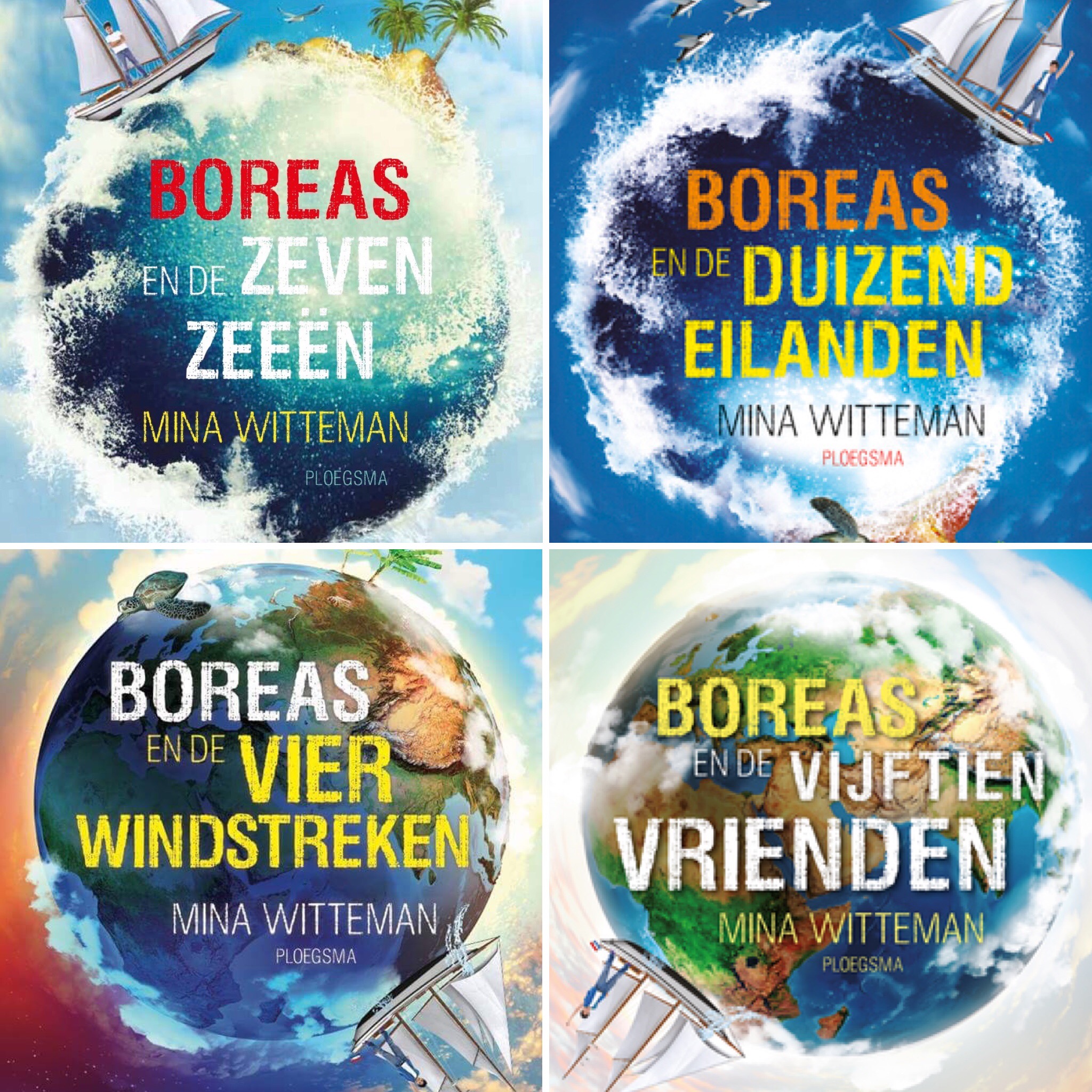 The four Boreas book covers